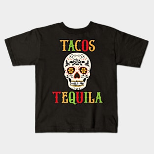 Tequila Skull Design Kids T-Shirt